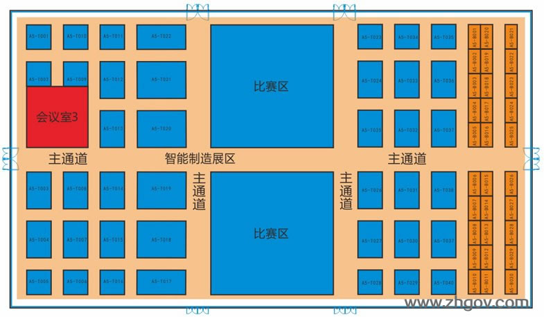 2016“互聯網+”博覽會展覽館：五號展覽館（比賽區(qū)、智能制造展區(qū)）